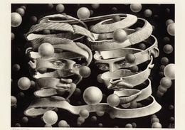 2人の人物を帯状にして互いをつないだ代表作「婚姻の絆」