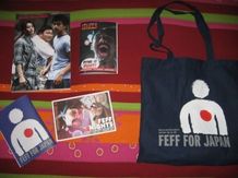 会場で販売されていた“FEFF FOR JAPAN”のグッズなど