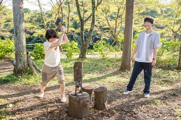 薪割りなど様々なアウトドアにチャレンジ！