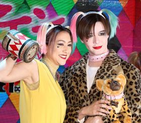 “ハーレイ化”した姿を披露したSHELLYとMatt(左から)