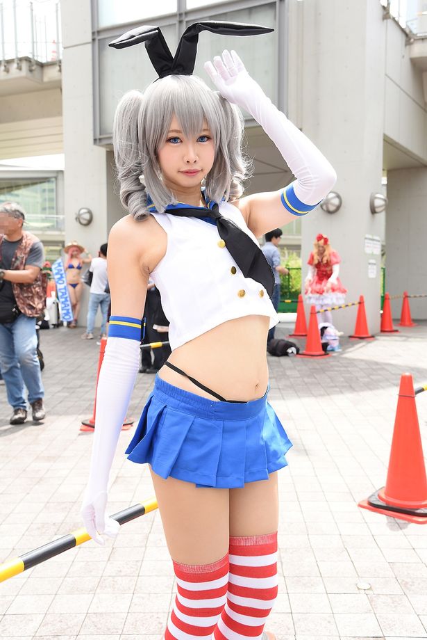 「艦隊これくしょん -艦これ-」の鹿島風に扮する水海もこさん