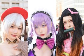 「アズールレーン」「Fate/Grand Order」「鬼滅の刃」のキャラクターに扮するコスプレイヤー