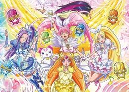 史上初となる小学生プリキュア、キュアミューズ（中央下段）