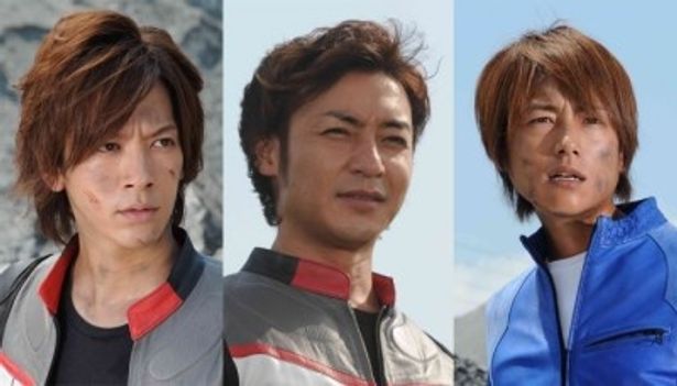 『ウルトラマンサーガ』の主演を務めるDAIGO(左)。つるの剛士、杉浦太陽が競演