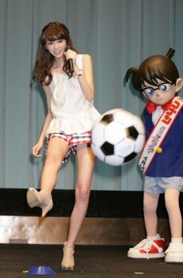見事なキックを披露した桐谷