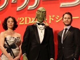 『ジョン・カーター』ジャパンプレミアに登壇した主演のテイラー・キッチュとリン・コリンズ