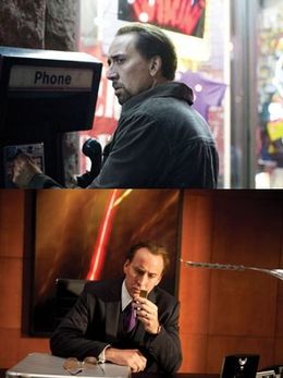 ケイジが自身初の教師役を演じる『ハングリー・ラビット』(写真上)と、一家の大黒柱であるダイヤモンドディーラーに扮する『ブレイクアウト』(写真下)