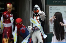スパイダーマン、アイアンマン、仮面ライダー、貞子ら人気のキャラクターが日米、映画会社の垣根を飛び越え集結！