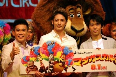 『マダガスカル3』イベントに登壇した玉木宏、柳沢慎吾、岡田義徳