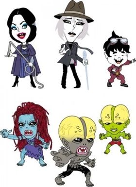 ベム、ベラ、ベロと3体の妖怪体をデフォルメしたイラストが誕生