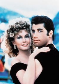 グリースシネマ写真 スチール写真 オリビア＆トラボルタ グリース』のジョン・トラボルタとオリビア・ニュートン＝ジョン