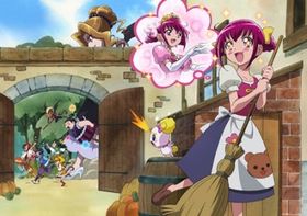 不思議な少女ニコちゃんに誘われやってきた絵本の世界でみゆきはシンデレラに変身！