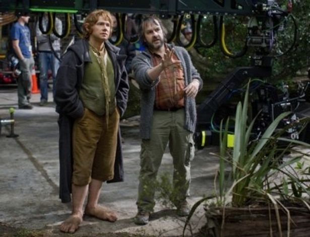 ピーター・ジャクソン監督と主演のビルボを演じたマーティン・フリーマン