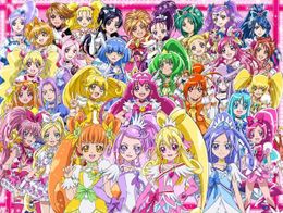 ピンク、イエローといった小さな女の子たちが大好きなカラーリングのプリキュアたちが大集合。ファンなら全員の名前もバッチリ!?