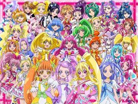 ピンク、イエローといった小さな女の子たちが大好きなカラーリングのプリキュアたちが大集合。ファンなら全員の名前もバッチリ!?