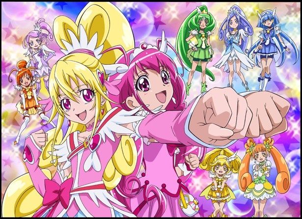 【画像を見る】現在放映中の「ドキドキ! プリキュア」のキャラと、1月に大団円を迎えたばかりの「スマイルプリキュア！」のキャラが共演