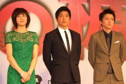 『藁の盾』の会見に大沢たかお、松嶋菜々子、藤原竜也が登壇