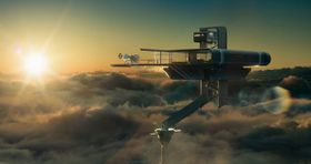 こちらが『オブリビオン』に登場するスカイタワー。設備もロケーションも文句なし!?