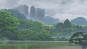 アニメとは思えない、実写のような劇中のワンシーン。スクリーンで見るとさらに素晴らしい