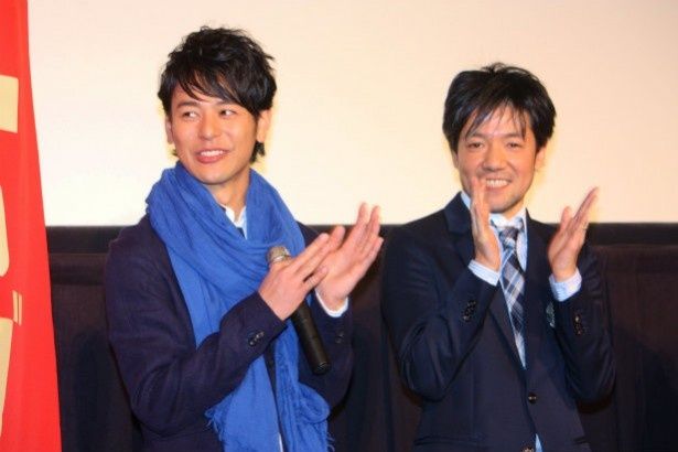 ちくわ笛に大喜びしていた妻夫木聡と永井聡監督たち