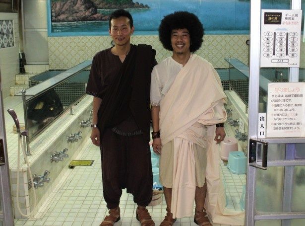 古代ローマ人になりきった2人