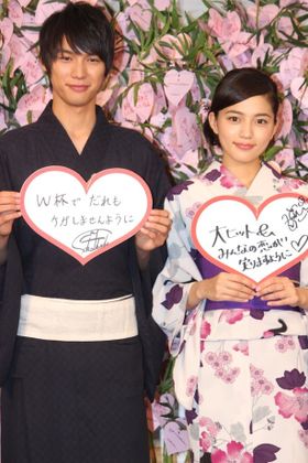 『好きっていいなよ。』のイベントで願い事を披露した川口春奈と福士蒼汰