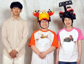 『プレーンズ2』で声の競演をした瑛太とハリセンボン