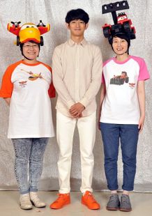 『プレーンズ2』で声の競演をした瑛太とハリセンボン