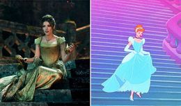 靴を持って何か考え込んでいるような実写版シンデレラ