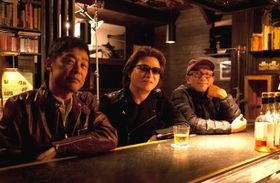 『ヤキマ・カナットによろしく』に出演の光石研、甲斐よしひろ、監督の青山真治 