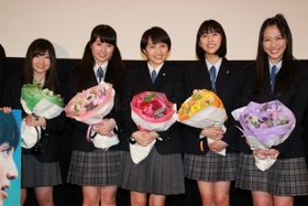 『幕が上がる』のファイナル舞台挨拶に登壇したももいろクローバーZ