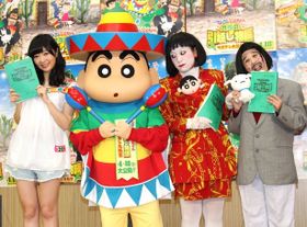 指原莉乃と日本エレキテル連合がしんちゃんと共演！