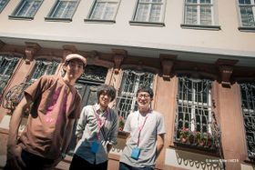 左から『鼻目玉幸太郎の恋』の田代尚也監督、『終わりのない歌』の甫木元空監督、『3泊4日、5時の鐘』の三澤拓哉監督