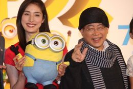『ミニオンズ』の日本語吹替版の声優を務めた天海祐希と笑福亭鶴瓶