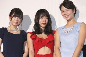 『映画 みんな！エスパーだよ！』のイベントに登場した冨手麻妙、今野杏南、星名利華