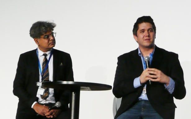 第1部には、フセイン・アマーシ（Mongrel Media Inc. 創設者兼社長）とロブ・ペレィダ（Viewster Inc. CEO）も登壇。日本市場についての見解を述べた