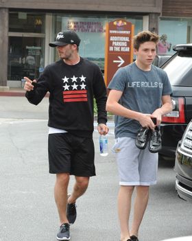 仲が良いデビッド・ベッカム＆ブルックリン父子