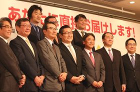 「bonobo(ボノボ)」の記者会見に、新規参入した映画会社各代表が登壇！