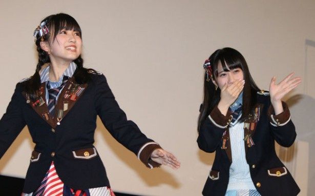 登壇したメンバーの中で唯一、感極まり涙を流したHKT48の上野遥