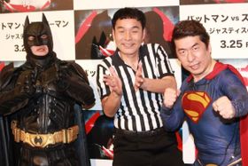 ダチョウ倶楽部がヒーロー対決！