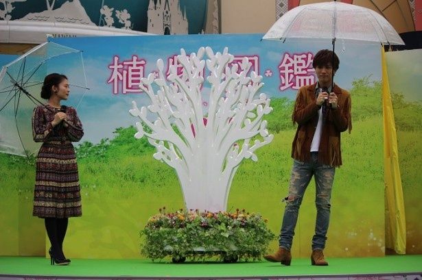 本作の公開を記念して作られたオリジナル“恋愛成就の木”が披露