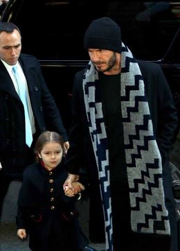 デビッド・ベッカムと娘のハーパー
