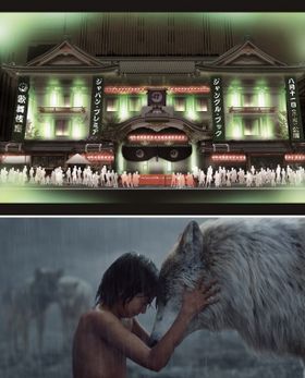 「ジャングル・ブック」で歌舞伎座が“ジャングル”風に装飾される