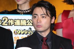 『闇金ウシジマくん Part3』の完成披露舞台挨拶に登場した山田孝之