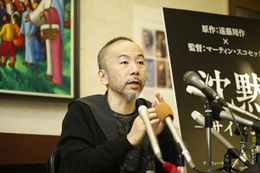 塚本が日本二十六聖人記念館で記者会見を行った