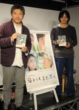 映画「海よりもまだ深く」についてトークを行った是枝裕和監督と池松壮亮