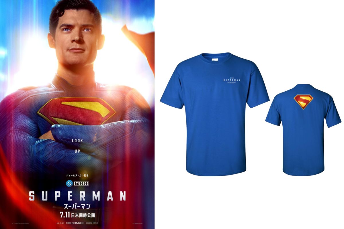 N◆　写真2に現物写真有り　映画　スーパーマン　Tシャツ　E1 スーパーマン』オリジナルTシャツ【夏だ！映画だ！Tシャツだ