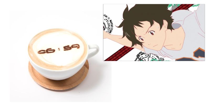 真琴のタイムリープ・ラテ(ICE・HOT)　※カフェ限定コースター付き(税込734円)
